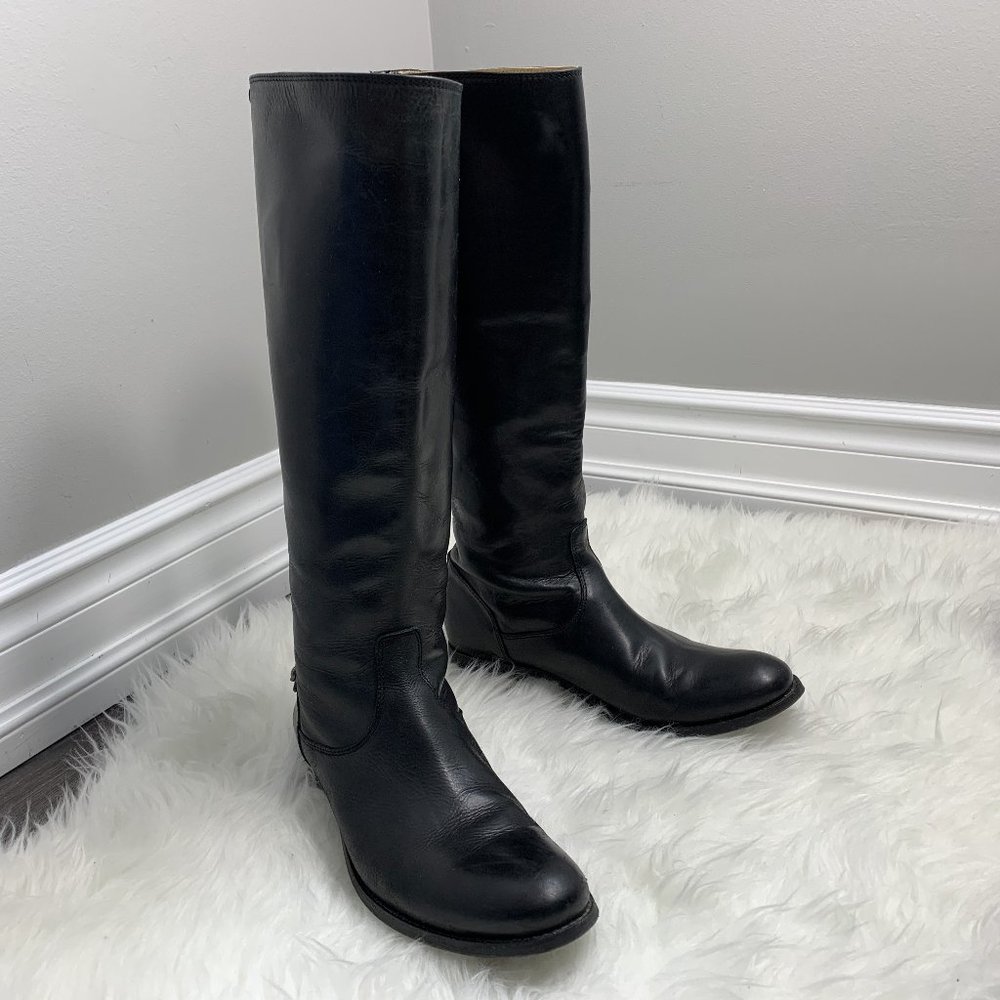 FRYE Leather Melissa Button Boots Size 8B